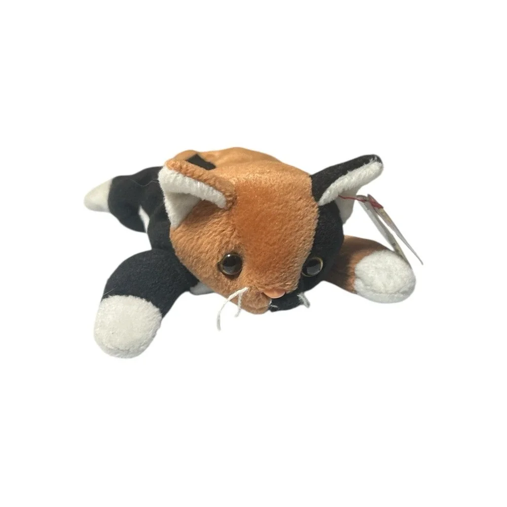 TY Beanie Baby CHIP the Calico Cat 1996 Black Brown